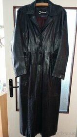 Kožený dlhý kabát veľ L/Xl - 1