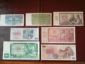 SESTAVA BANKOVEK ČSSR, 3-500 KČS, 60. A 70. LÉTA, 7 RŮZNÝCH - 1