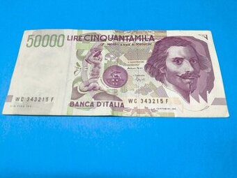 REZERVACE PP Bankovka ITÁLIE - 50.000 Lire 1992 - 1