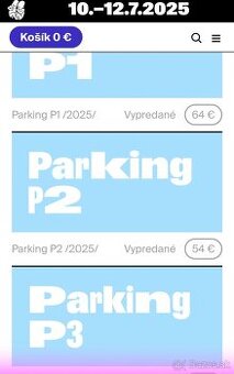 Kúpim pohoda parking - P1 / P2