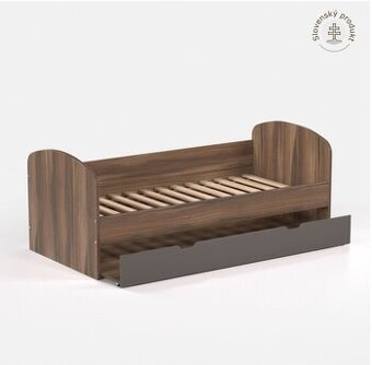 Posteľ 90x200cm s výsuvným šuflikom