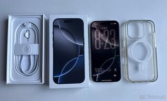 iPhone 16 pro 128 GB , Black titanium ( záruka 5/2027 )