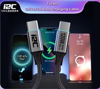 Univerzálny 120W Rýchlonabíjací Kábel Pre všetky mobily