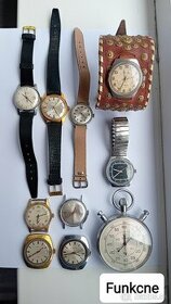 Stare vreckove hodinky plus PRIM hodinky na 9 fotkach