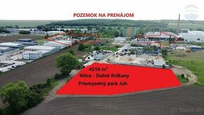 Prenájom pozemku 4518 m2, Nitra – Dolné Krškany