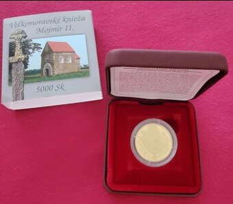 Zlatá zberateľská minca 5000sk Mojmír II. 2006