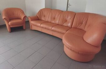 Kožená rohová sedacia súprava - ako NOVÁ, BEZ POŠKODENIA