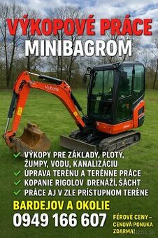 VÝKOPOVÉ PRÁCE MINIBAGROM