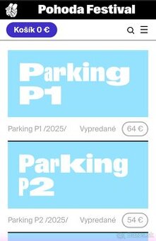Kúpim Parking P1/P2 na Pohodu