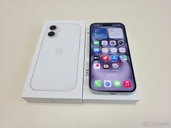 APPLE IPHONE 16 128GB WHITE TOP STAV BATERKA 100%