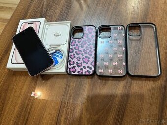 iPhone 15 128GB Pink – Top stav, krásna ružová