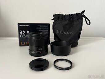 Objektív Panasonic Lumix 42.5 f1,7 + Hoya HD UV filter