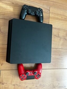 PlayStation 4 Slim 500GB + 2x DualShock 4 + 3 hry - TOP stav