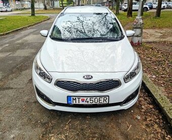 Predám -Kia Ceed 1.6 benzín, 99kW, MT/6,biela ,combi