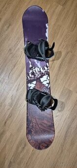 Snowboard 145 cm, viazanie, topánky
