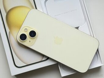 iPhone 15 Yellow BATERIE 100% TOP