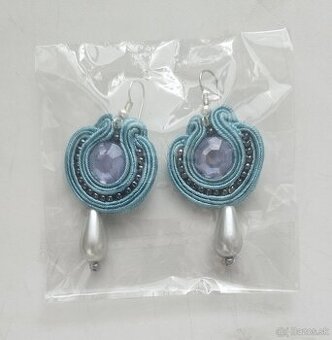 Soutache - náušnice ručne šité