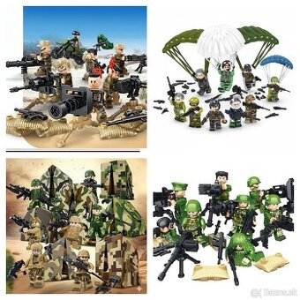 Rôzne sety vojakov 7 + doplnky - typ lego - nové
