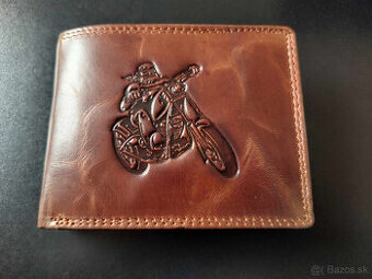 Peňaženka motorkárska kožená