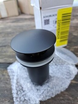 Umývadlová výpusť, click-clack, čierna