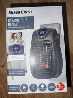 Zásuvkový keramický ohrievač SilverCrest 600W – nový