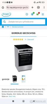 Sporák Gorenje GEC5C41SG