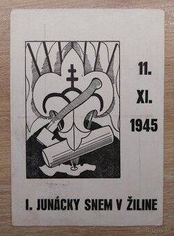 Pohľadnica Žilina - Junácky snem - 1945