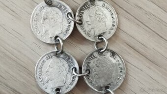 Patriotický náramek německý z války 1870/1 ze stříbrných min