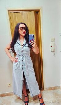 Rifľové letné šaty - mäkkučká riflovina