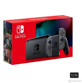 🎮 Nintendo Switch (šedý) + 3 hry – ako nové