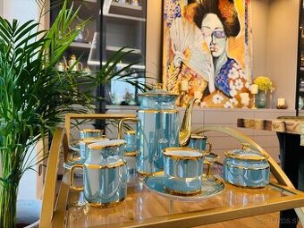 Retro veľká súprava porcelánu na kávu aj čaj Valaská Belá