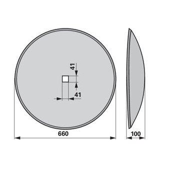 Predám Disk brány hladký 660 mm x 41 x41