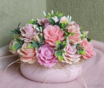 Mydlove kytice,mydielka a mydlove krabicky