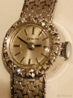 Zlaté 18-karátové hodinky Zenith s diamantami