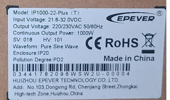 menič napetí 1kW - EPever IP1000-22-PLUS fotovoltaika