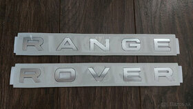 Range Rover nápis - strieborný matný