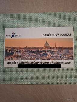 Darčekovy poukaz na zajazd v hodnote 410€