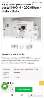 Poschodova posteľ