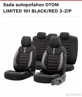 potahy OTOM LIMITED 101 BLACK/RED 3-ZIP - 1