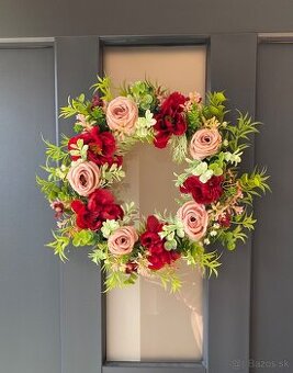 30cm Letný VENIEC dekorácia na dvere celoročný jarný venček