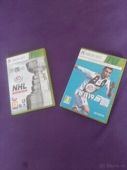 Xbox 360 hry NHL legacy edition a Fifa 19
