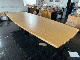 P: Drevený stôl 4x1m - mítingový + ďalší nábytok - 1