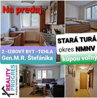 NA PREDAJ 2 IZBOVÝ TEHLOVÝ BYT 57m2 -STARÁ TURÁ - NMNV