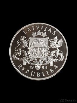 Strieborné mince Lotyšska a Litvy