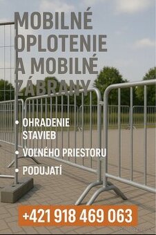 Prenájom mobilných zábran