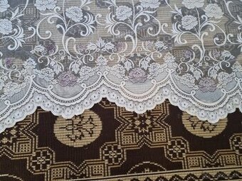 nová bielo fialová záclona s oblúkom