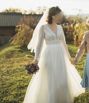 Svadobné šaty čipka a tyl