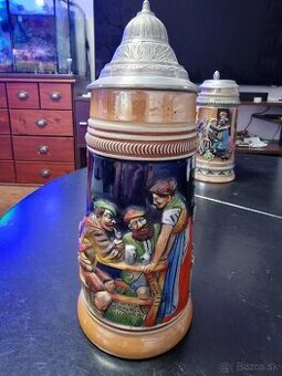 Predám kameninový pivný krčah z viečkom