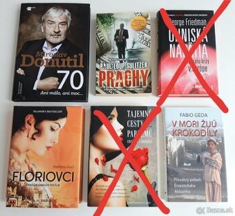 Predám rôzne, väčšinou nové knihy za výhodné ceny