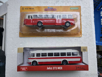 2x Autobus - Škoda 706 RTO a Jelcz 272 MEX